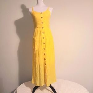 Yellow Smocked Dress Size small